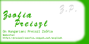 zsofia preiszl business card