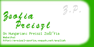 zsofia preiszl business card
